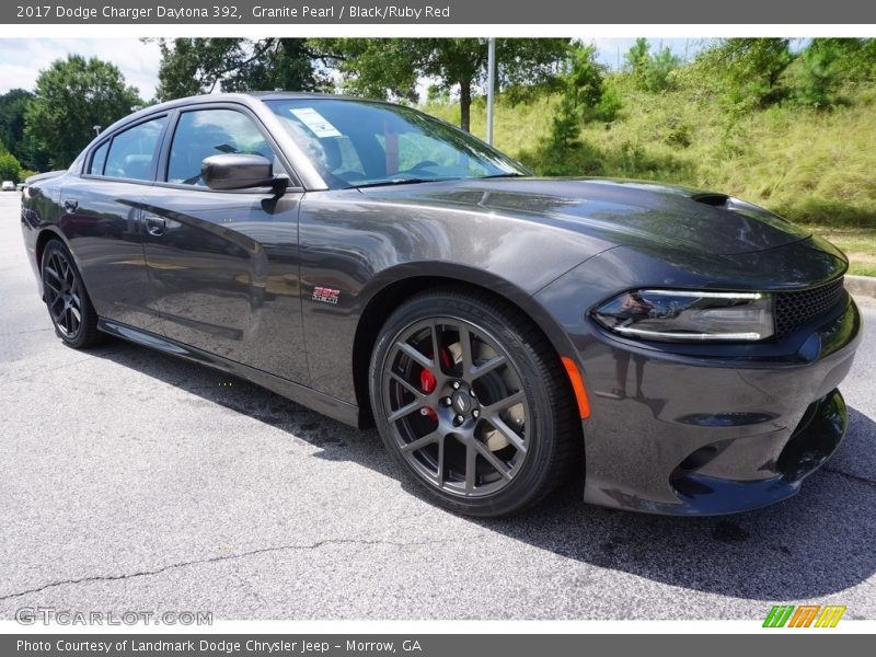 Granite Pearl / Black/Ruby Red 2017 Dodge Charger Daytona 392