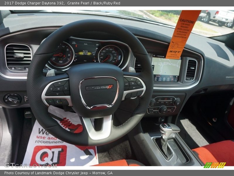 Granite Pearl / Black/Ruby Red 2017 Dodge Charger Daytona 392