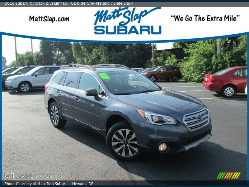 Carbide Gray Metallic / Slate Black 2016 Subaru Outback 2.5i Limited