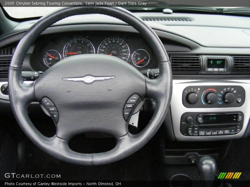 Satin Jade Pearl / Dark Slate Gray 2005 Chrysler Sebring Touring Convertible