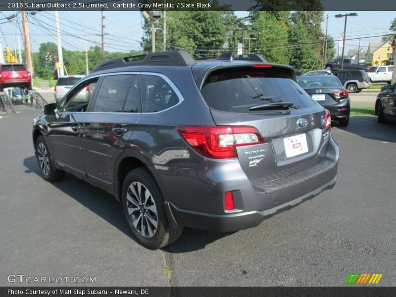 Carbide Gray Metallic / Slate Black 2016 Subaru Outback 2.5i Limited