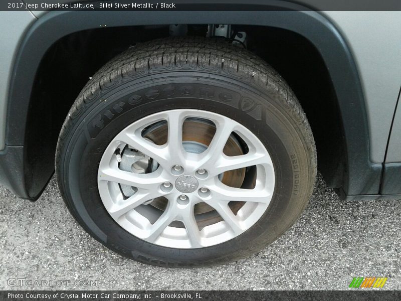 Billet Silver Metallic / Black 2017 Jeep Cherokee Latitude