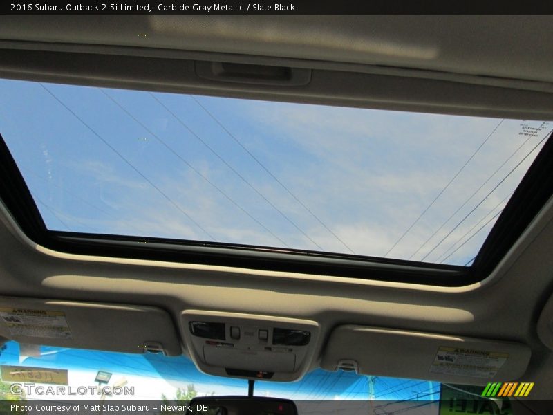 Carbide Gray Metallic / Slate Black 2016 Subaru Outback 2.5i Limited