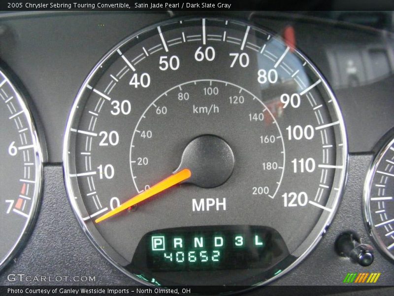 Satin Jade Pearl / Dark Slate Gray 2005 Chrysler Sebring Touring Convertible