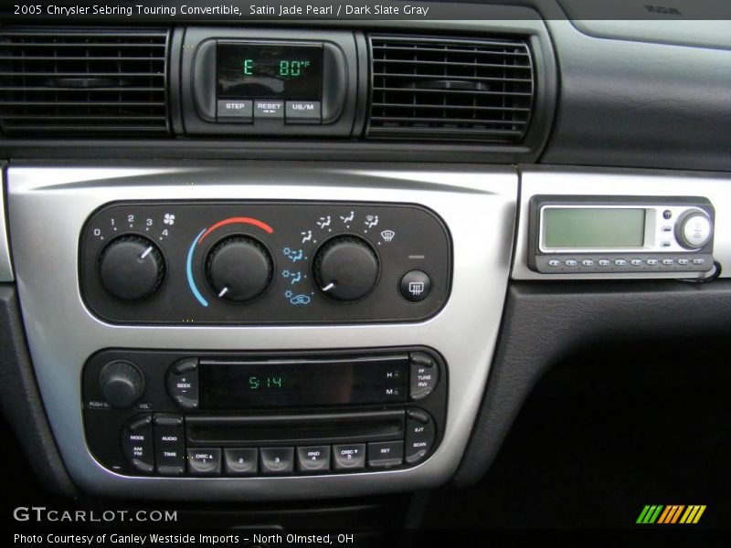 Satin Jade Pearl / Dark Slate Gray 2005 Chrysler Sebring Touring Convertible