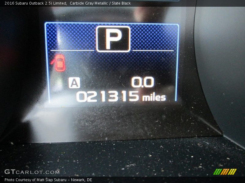 Carbide Gray Metallic / Slate Black 2016 Subaru Outback 2.5i Limited