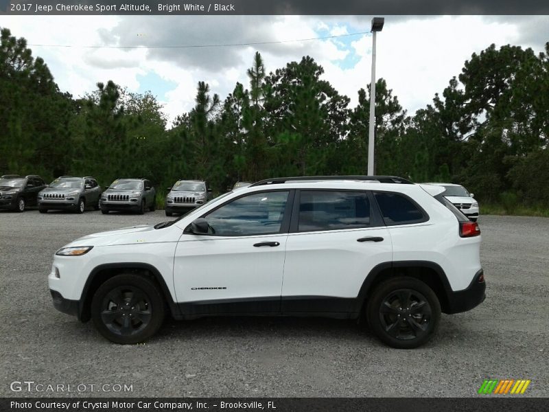 Bright White / Black 2017 Jeep Cherokee Sport Altitude