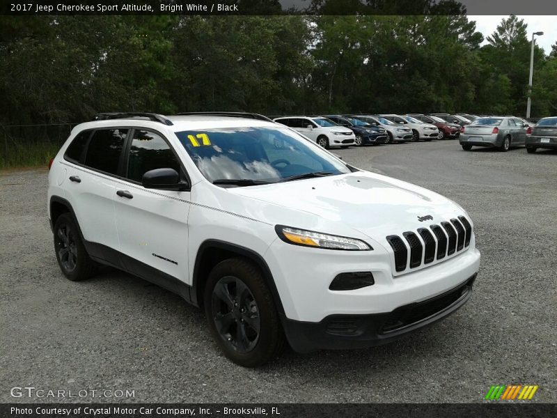 Bright White / Black 2017 Jeep Cherokee Sport Altitude