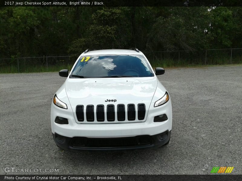 Bright White / Black 2017 Jeep Cherokee Sport Altitude