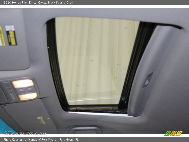 Crystal Black Pearl / Gray 2010 Honda Pilot EX-L