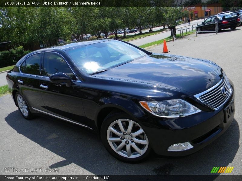 Obsidian Black / Cashmere Beige 2009 Lexus LS 460