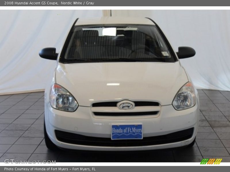 Nordic White / Gray 2008 Hyundai Accent GS Coupe