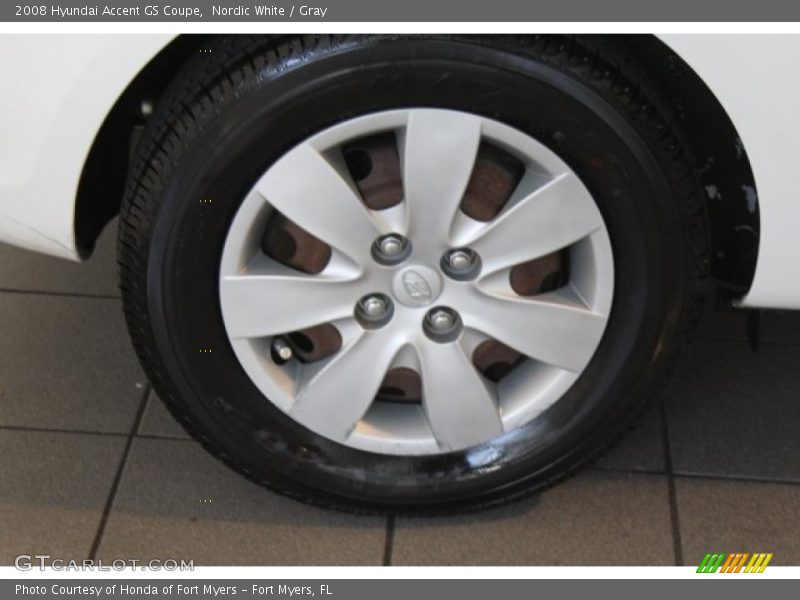 Nordic White / Gray 2008 Hyundai Accent GS Coupe