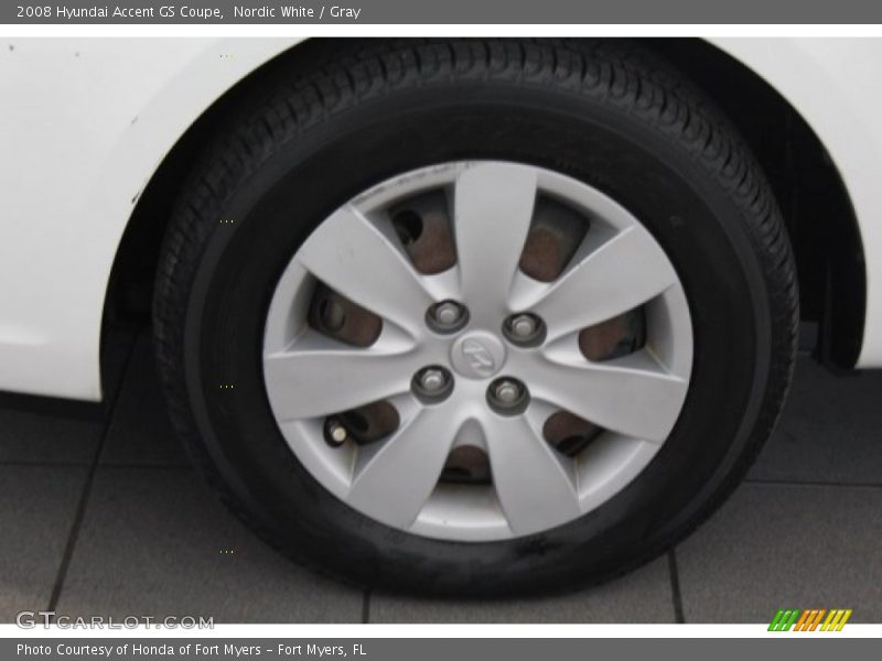 Nordic White / Gray 2008 Hyundai Accent GS Coupe