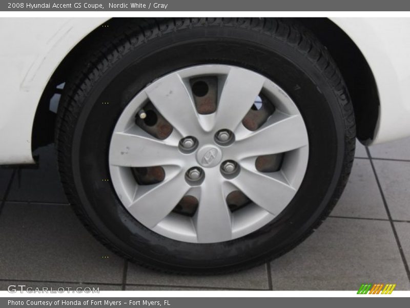Nordic White / Gray 2008 Hyundai Accent GS Coupe