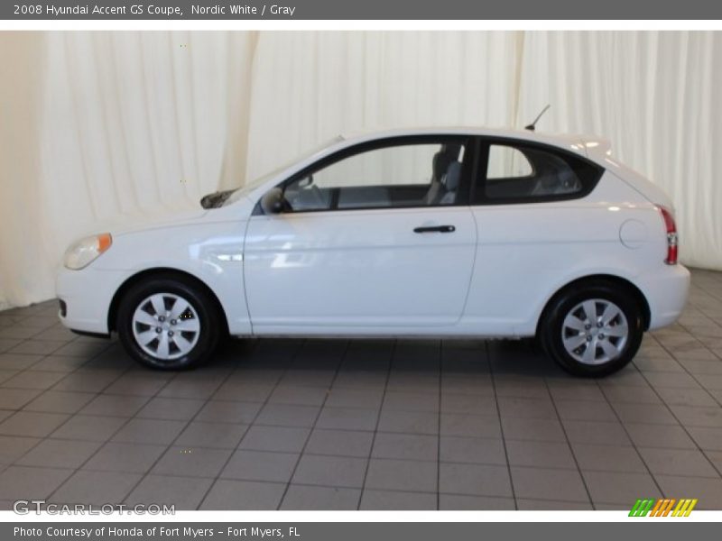 Nordic White / Gray 2008 Hyundai Accent GS Coupe