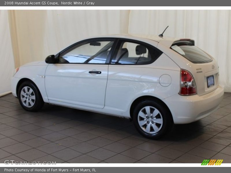 Nordic White / Gray 2008 Hyundai Accent GS Coupe