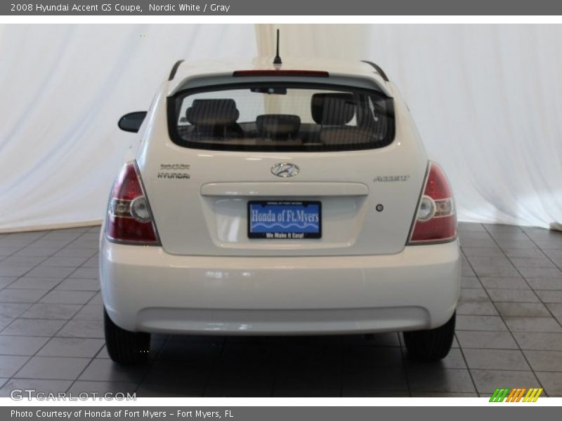 Nordic White / Gray 2008 Hyundai Accent GS Coupe