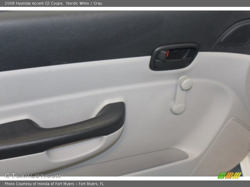 Nordic White / Gray 2008 Hyundai Accent GS Coupe