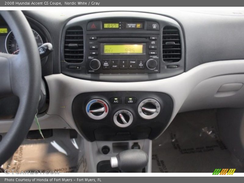 Nordic White / Gray 2008 Hyundai Accent GS Coupe