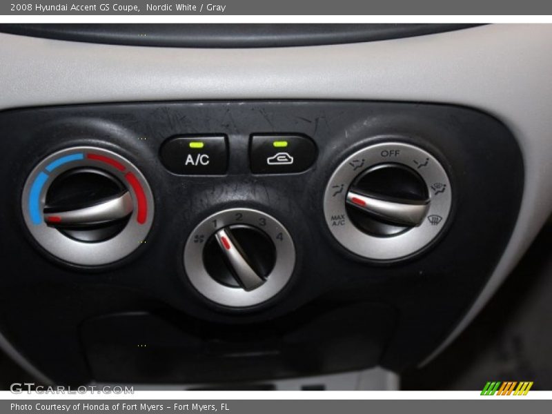 Nordic White / Gray 2008 Hyundai Accent GS Coupe