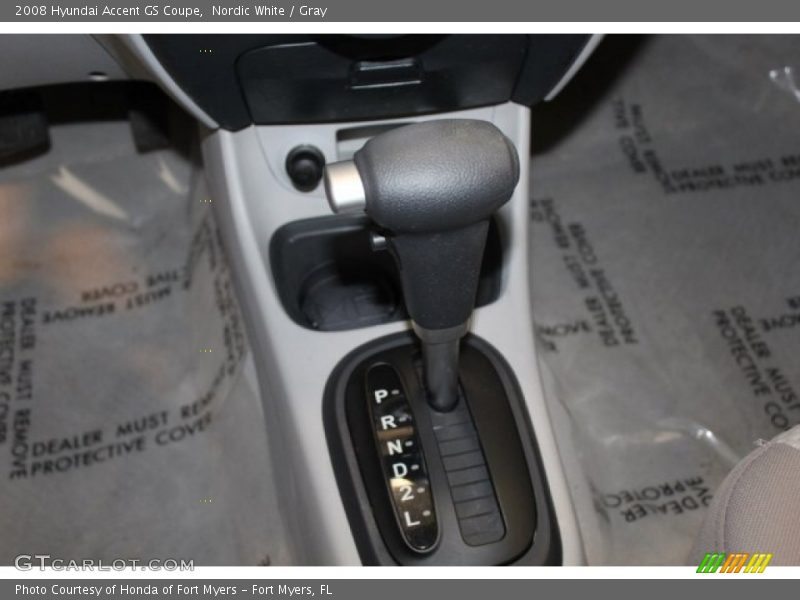 Nordic White / Gray 2008 Hyundai Accent GS Coupe