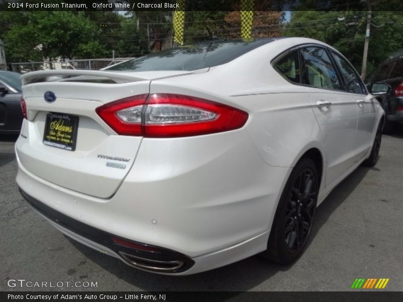 Oxford White / Charcoal Black 2014 Ford Fusion Titanium