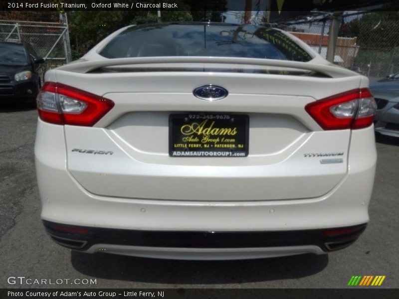 Oxford White / Charcoal Black 2014 Ford Fusion Titanium
