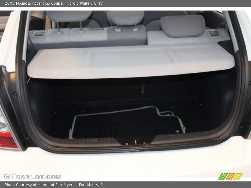 Nordic White / Gray 2008 Hyundai Accent GS Coupe