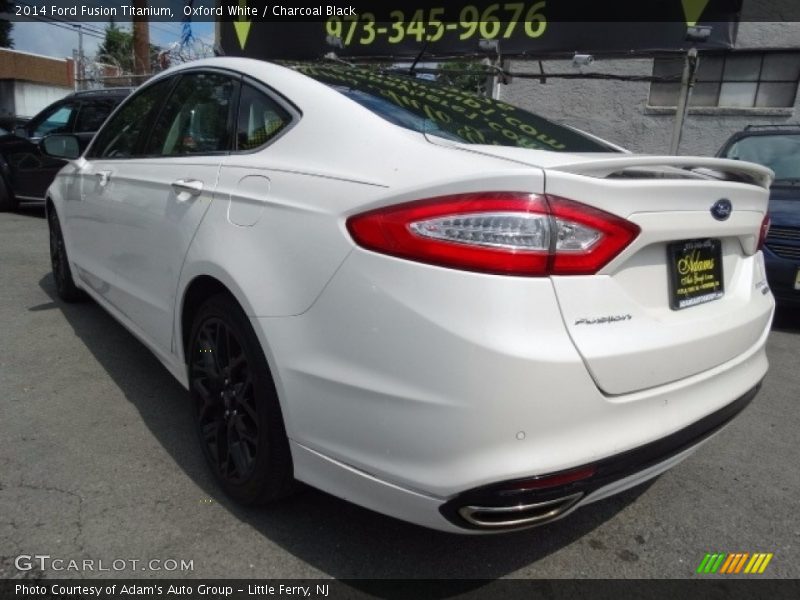 Oxford White / Charcoal Black 2014 Ford Fusion Titanium