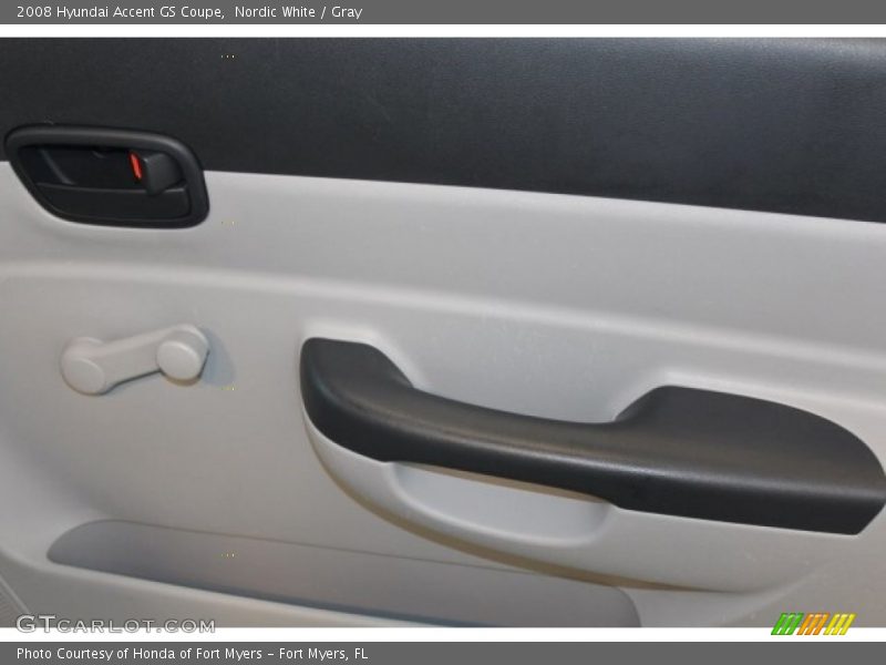 Nordic White / Gray 2008 Hyundai Accent GS Coupe