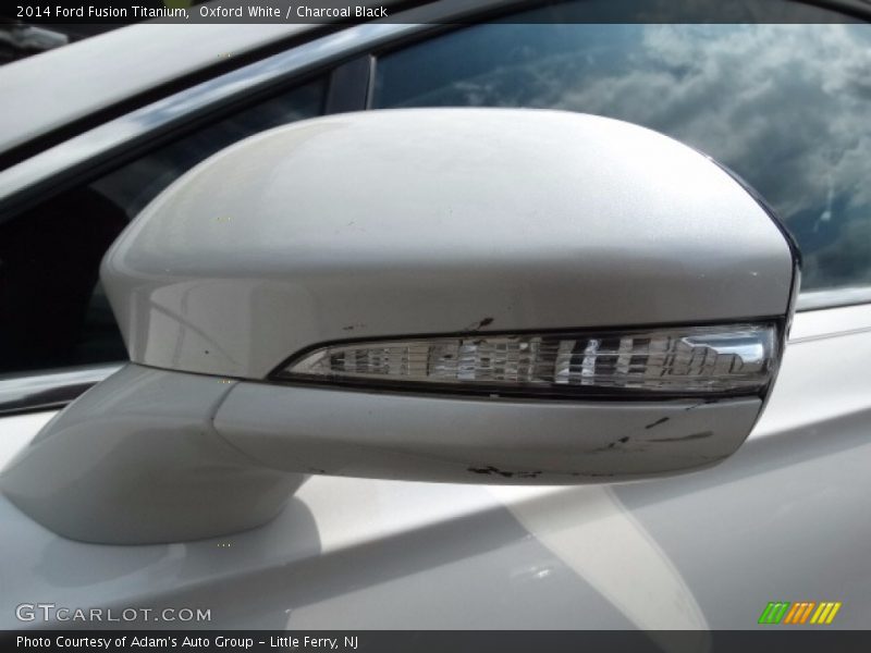 Oxford White / Charcoal Black 2014 Ford Fusion Titanium