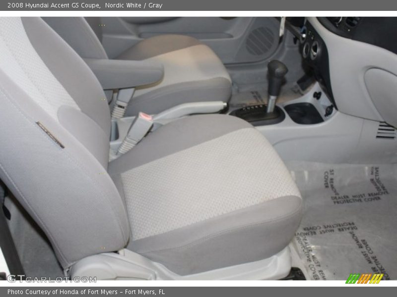 Nordic White / Gray 2008 Hyundai Accent GS Coupe