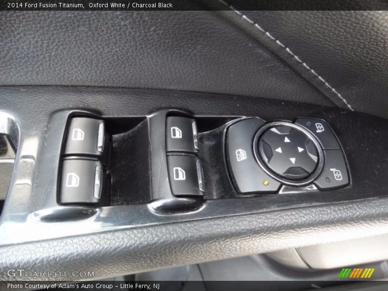 Oxford White / Charcoal Black 2014 Ford Fusion Titanium