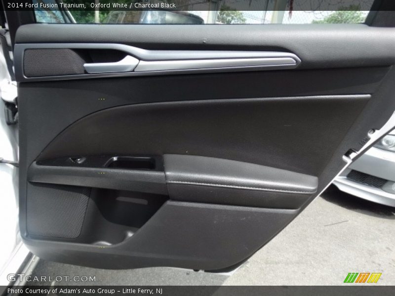 Oxford White / Charcoal Black 2014 Ford Fusion Titanium