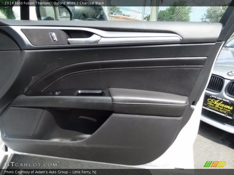 Oxford White / Charcoal Black 2014 Ford Fusion Titanium