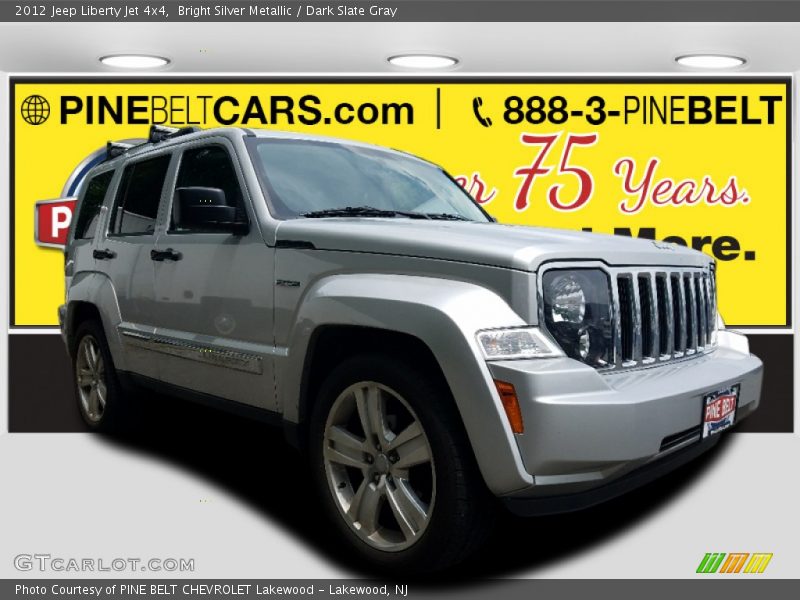 Bright Silver Metallic / Dark Slate Gray 2012 Jeep Liberty Jet 4x4