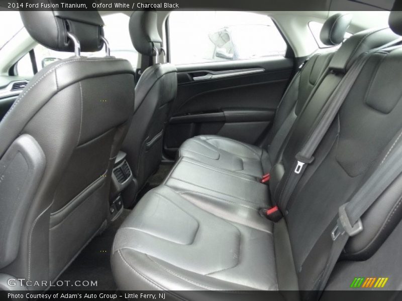 Oxford White / Charcoal Black 2014 Ford Fusion Titanium
