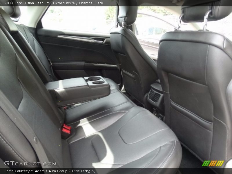 Oxford White / Charcoal Black 2014 Ford Fusion Titanium