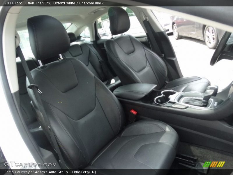 Oxford White / Charcoal Black 2014 Ford Fusion Titanium
