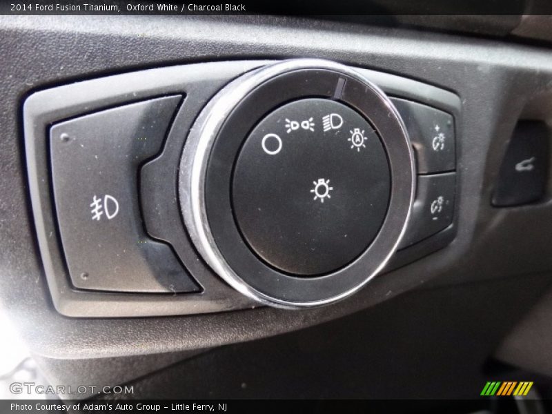 Oxford White / Charcoal Black 2014 Ford Fusion Titanium