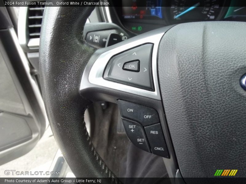 Oxford White / Charcoal Black 2014 Ford Fusion Titanium