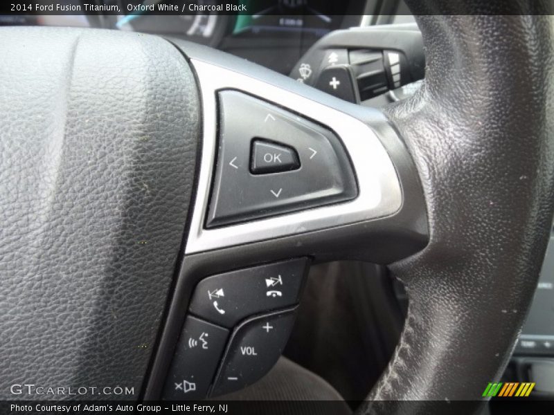 Oxford White / Charcoal Black 2014 Ford Fusion Titanium