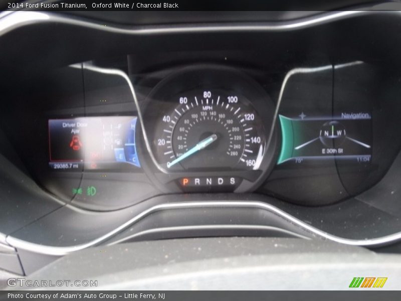 Oxford White / Charcoal Black 2014 Ford Fusion Titanium