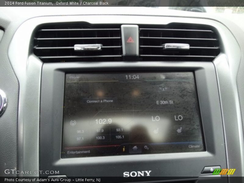 Oxford White / Charcoal Black 2014 Ford Fusion Titanium