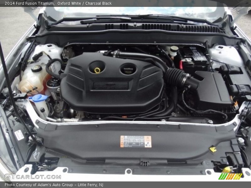 Oxford White / Charcoal Black 2014 Ford Fusion Titanium