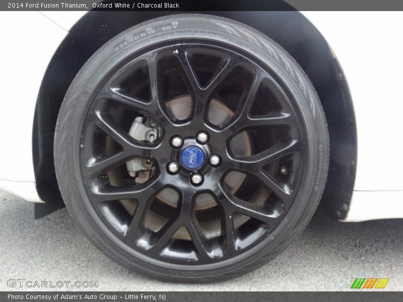 Oxford White / Charcoal Black 2014 Ford Fusion Titanium