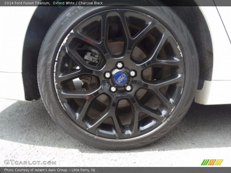 Oxford White / Charcoal Black 2014 Ford Fusion Titanium