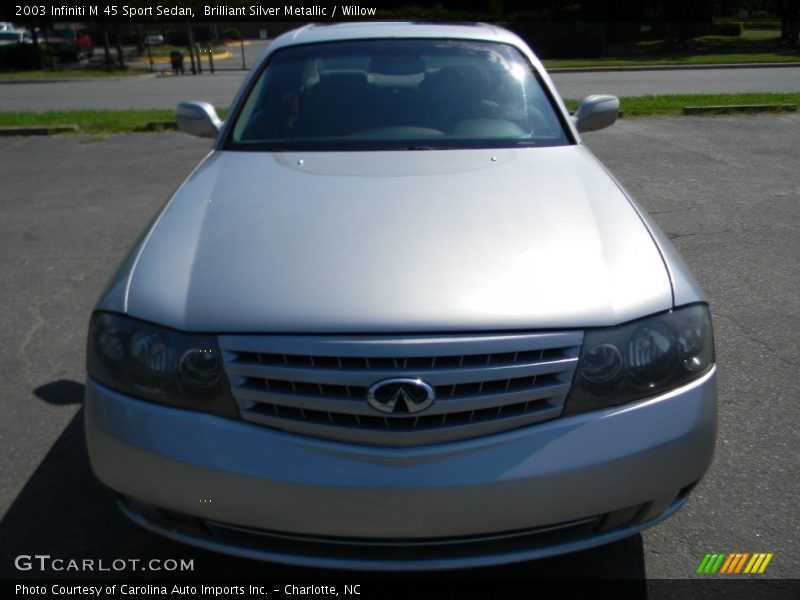Brilliant Silver Metallic / Willow 2003 Infiniti M 45 Sport Sedan