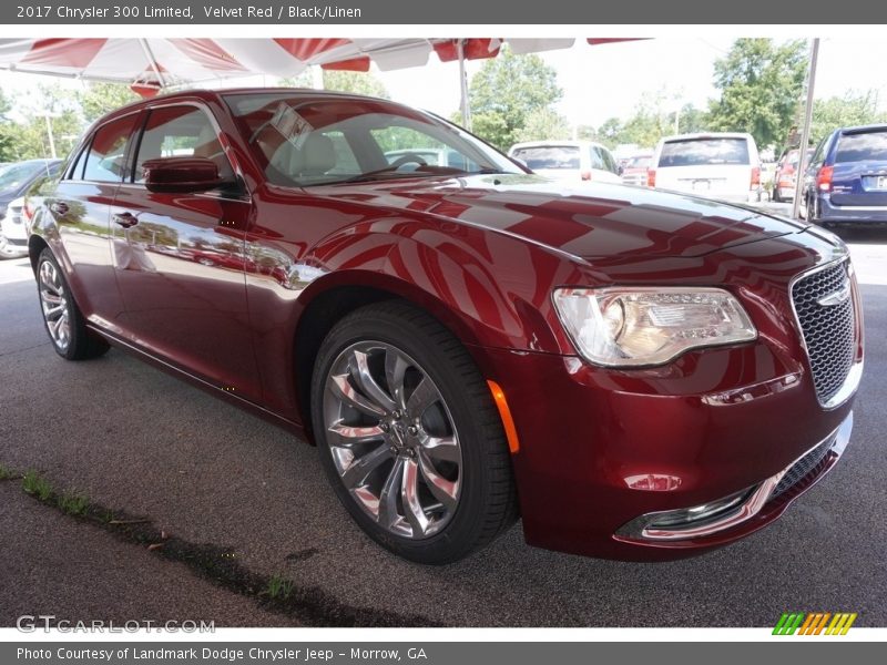Velvet Red / Black/Linen 2017 Chrysler 300 Limited